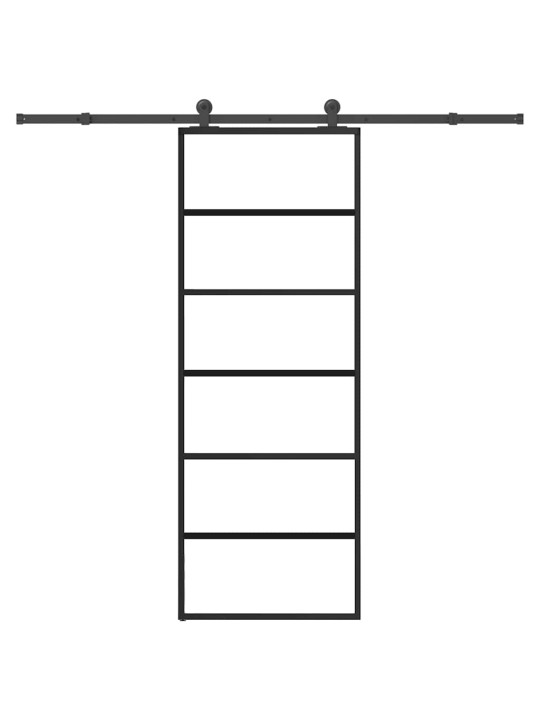 Liukuovi asennustarvikkeilla 76x205 cm ESG lasi ja alumiini