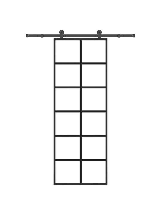 Liukuovi asennustarvikkeilla 76x205 cm ESG lasi ja alumiini