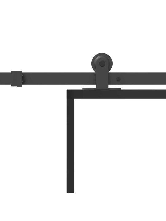 Liukuovi asennustarvikkeilla 76x205 cm ESG lasi ja alumiini