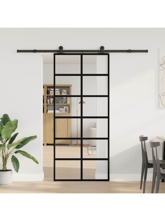 Liukuovi asennustarvikkeilla 90x205 cm ESG lasi ja alumiini