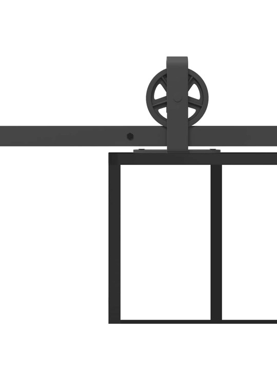 Liukuovi asennustarvikkeilla 90x205 cm ESG lasi ja alumiini