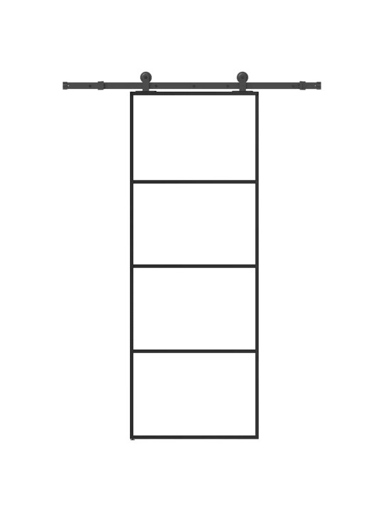 Liukuovi asennustarvikkeilla 76x205 cm ESG lasi ja alumiini