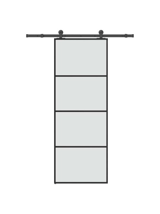 Liukuovi asennustarvikkeilla 76x205 cm ESG lasi ja alumiini