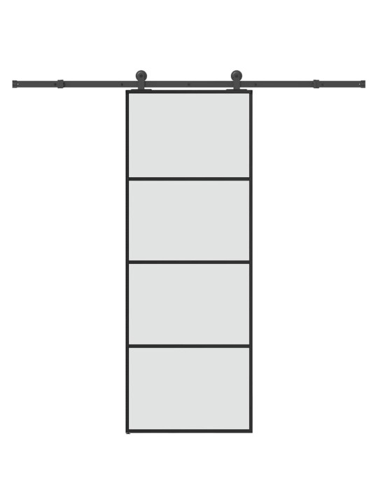 Liukuovi asennustarvikkeilla 76x205 cm ESG lasi ja alumiini
