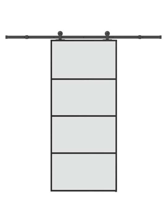 Liukuovi asennustarvikkeilla 90x205 cm ESG lasi ja alumiini