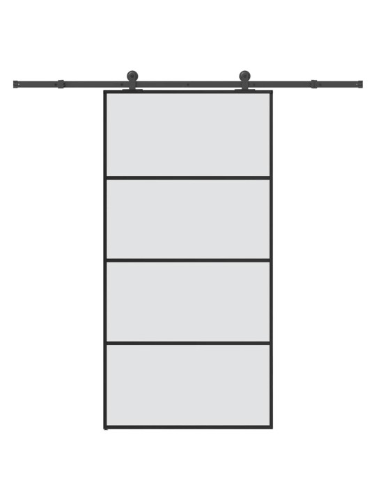 Liukuovi asennustarvikkeilla 102,5x205 cm ESG lasi ja alumiini