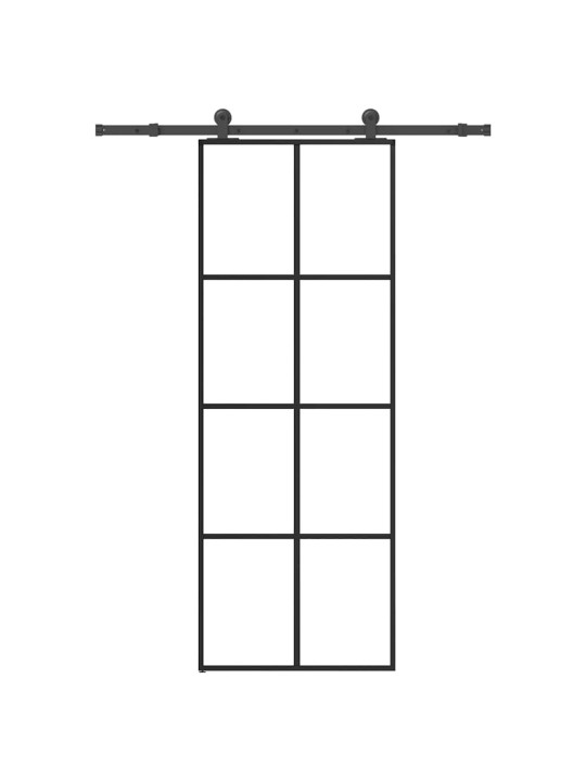 Liukuovi asennustarvikkeilla 76x205 cm ESG lasi ja alumiini
