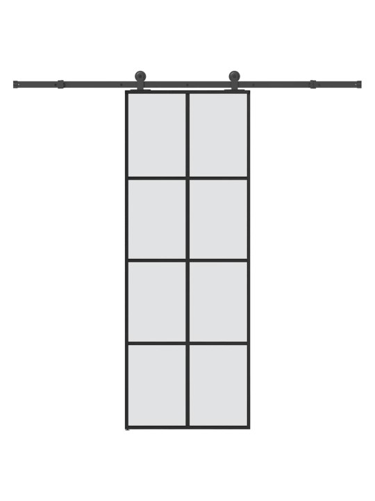 Liukuovi asennustarvikkeilla 76x205 cm ESG lasi ja alumiini