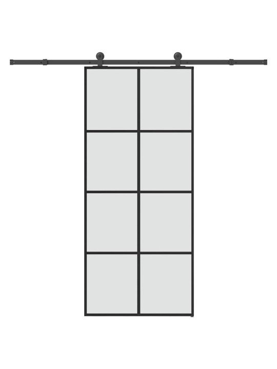 Liukuovi asennustarvikkeilla 90x205 cm ESG lasi ja alumiini