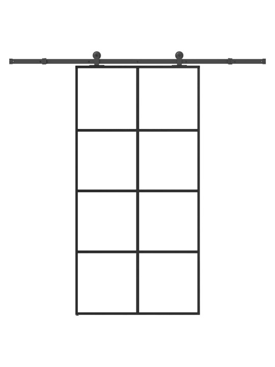 Liukuovi asennustarvikkeilla 102,5x205 cm ESG lasi ja alumiini