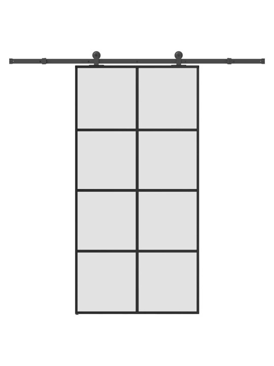 Liukuovi asennustarvikkeilla 102,5x205 cm ESG lasi ja alumiini