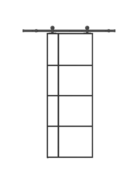Liukuovi asennustarvikkeilla 76x205 cm ESG lasi ja alumiini