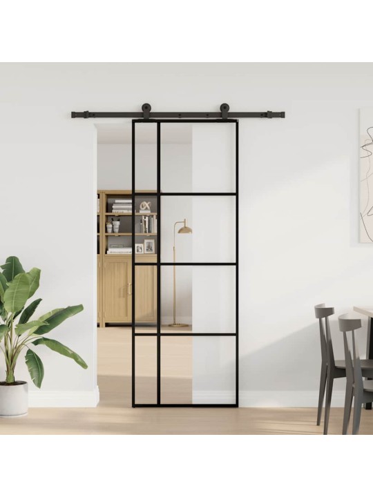 Liukuovi asennustarvikkeilla 76x205 cm ESG lasi ja alumiini