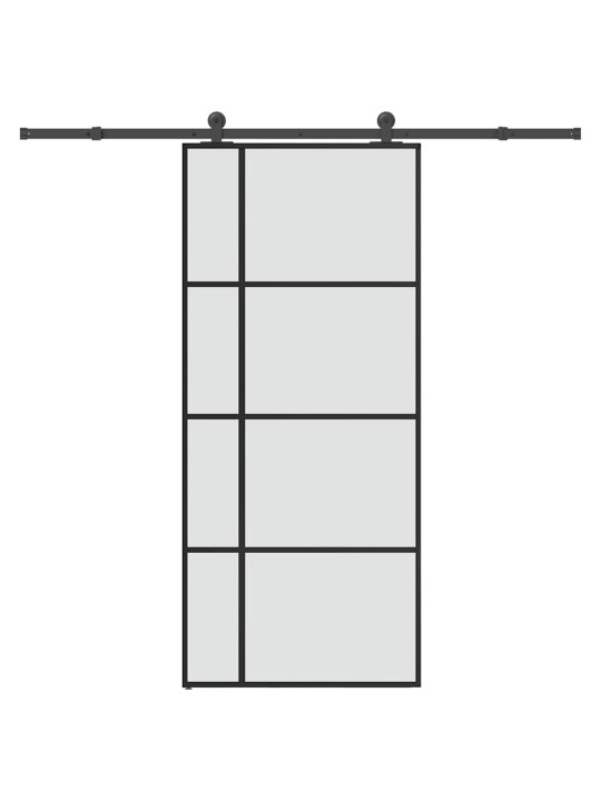 Liukuovi asennustarvikkeilla 90x205 cm ESG lasi ja alumiini