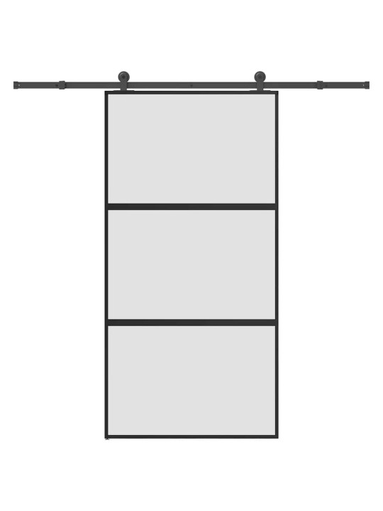 liukuovi laitteistosarjalla 102,5x205 cm karkaistu lasi