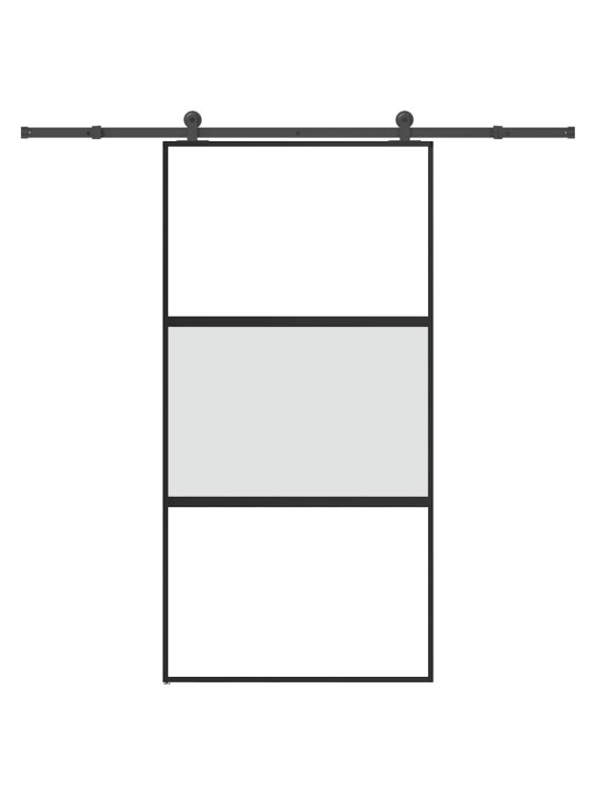 liukuovi laitteistosarjalla 102,5x205 cm karkaistu lasi