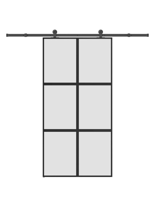 liukuovi laitteistosarjalla 102,5x205 cm karkaistu lasi