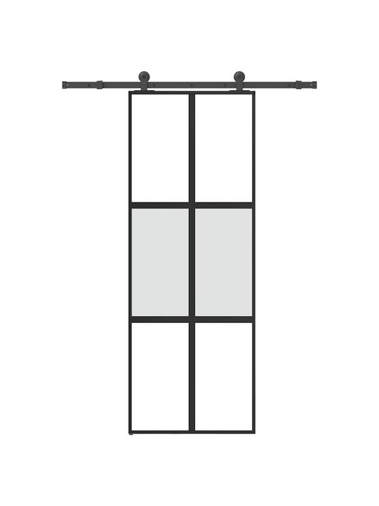 liukuovi laitteistosarjalla 76x205 cm karkaistu lasi alumiini