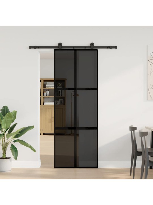 liukuovi laitteistosarjalla 76x205 cm karkaistu lasi alumiini