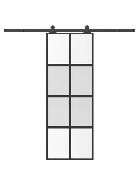 liukuovi laitteistosarjalla 76x205 cm karkaistu lasi alumiini