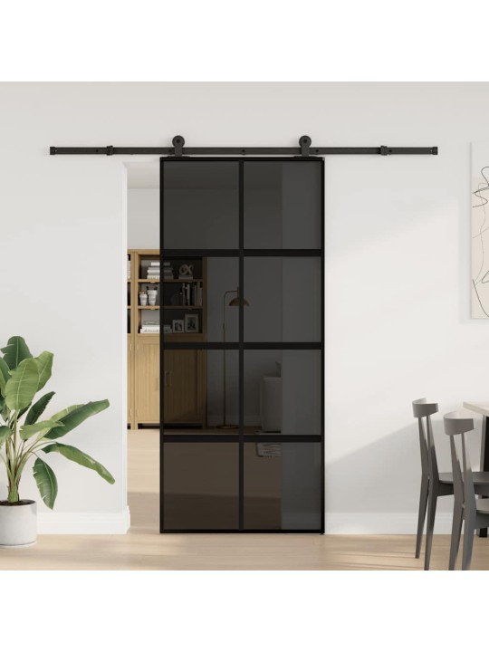liukuovi laitteistosarjalla 90x205cm karkaistua lasia alumiinia