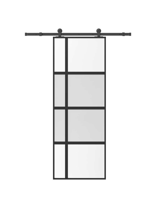 liukuovi laitteistosarjalla 76x205 cm karkaistu lasi alumiini