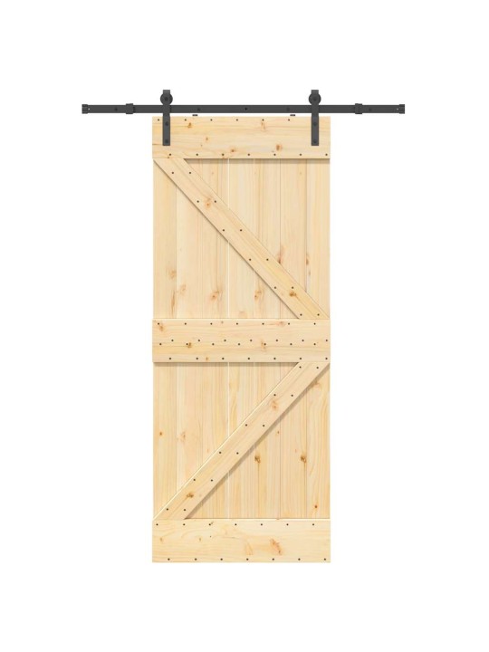 Liukuovi asennustarvikkeineen 85x210 cm täysi mänty