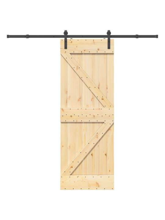 Liukuovi asennustarvikkeineen 70x210 cm täysi mänty