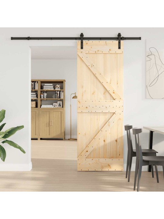 Liukuovi asennustarvikkeineen 70x210 cm täysi mänty