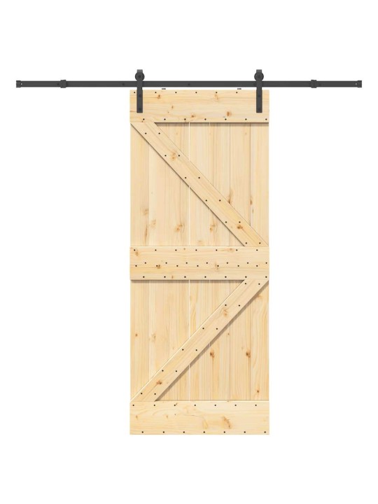 Liukuovi asennustarvikkeineen 85x210 cm täysi mänty