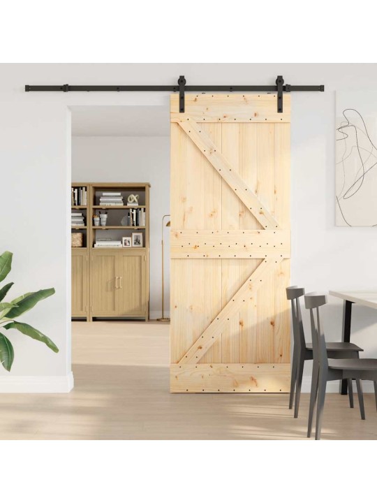 Liukuovi asennustarvikkeineen 85x210 cm täysi mänty