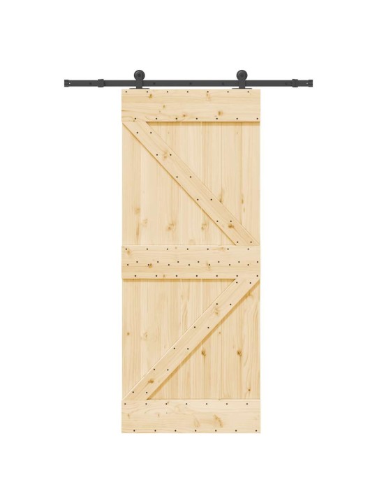 Liukuovi asennustarvikkeineen 85x210 cm täysi mänty