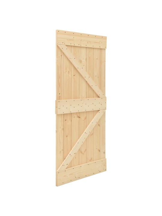 Liukuovi asennustarvikkeineen 80x210 cm täysi mänty