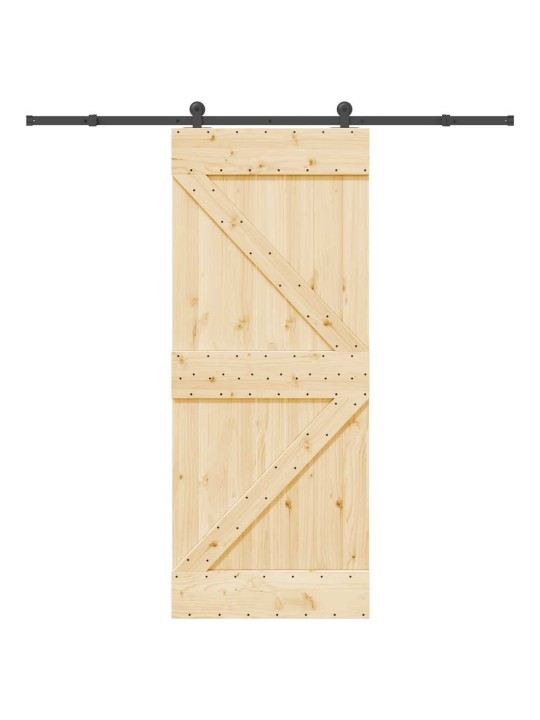Liukuovi asennustarvikkeineen 85x210 cm täysi mänty