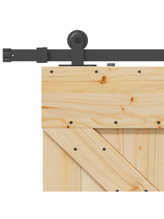 Liukuovi asennustarvikkeineen 100x210 cm täysi mänty