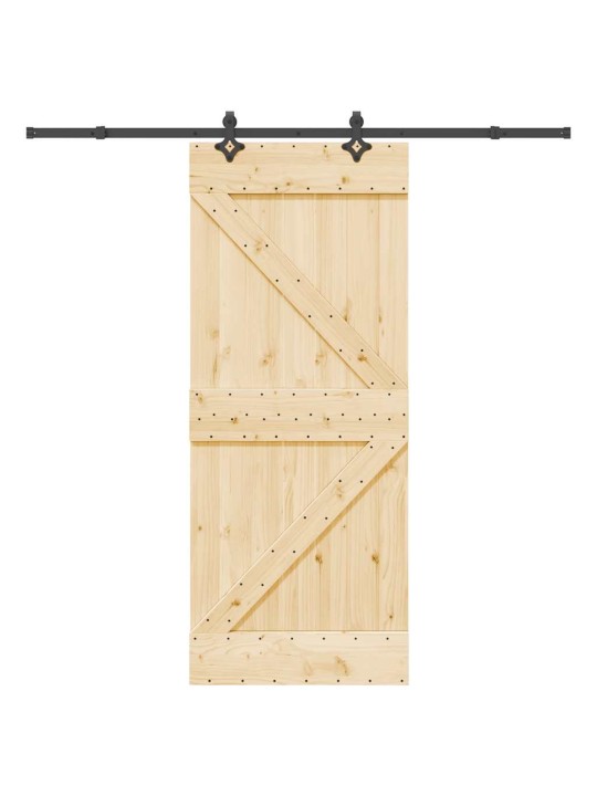 Liukuovi asennustarvikkeineen 85x210 cm täysi mänty
