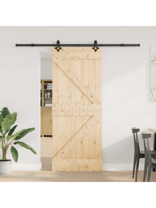 Liukuovi asennustarvikkeineen 85x210 cm täysi mänty