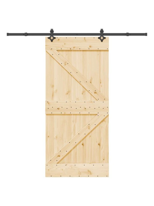Liukuovi asennustarvikkeineen 95x210 cm täysi mänty