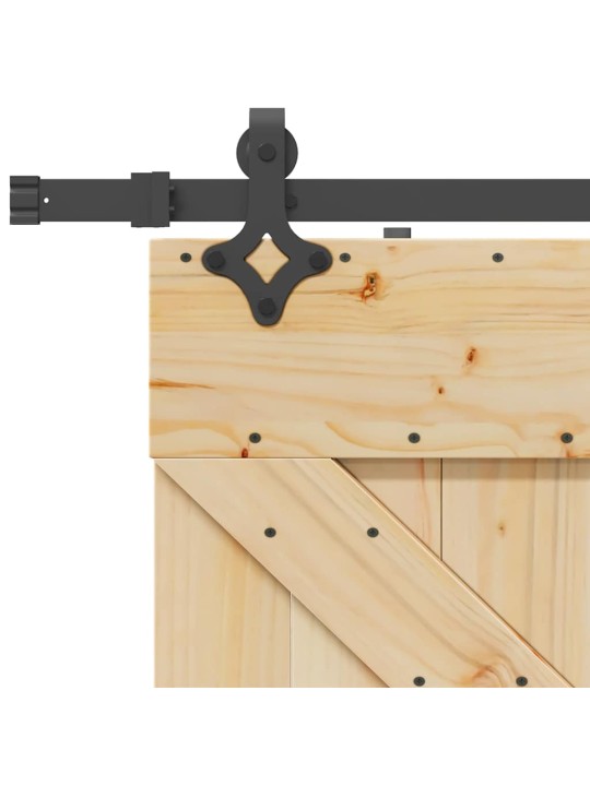 Liukuovi asennustarvikkeineen 100x210 cm täysi mänty