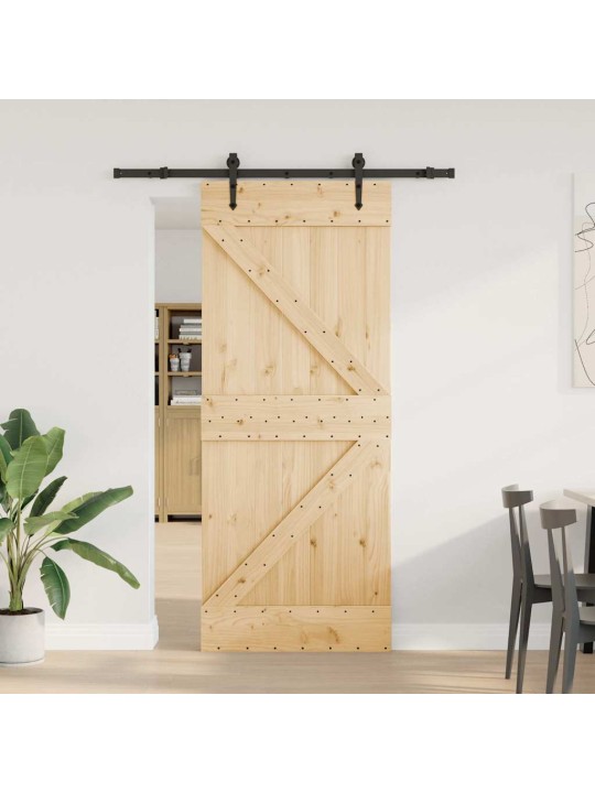 Liukuovi asennustarvikkeineen 85x210 cm täysi mänty
