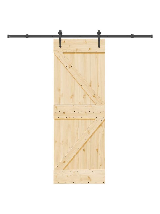 Liukuovi asennustarvikkeineen 70x210 cm täysi mänty