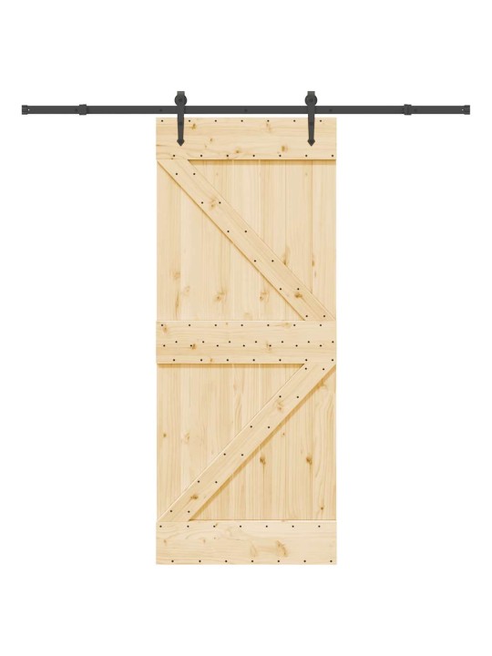 Liukuovi asennustarvikkeineen 85x210 cm täysi mänty