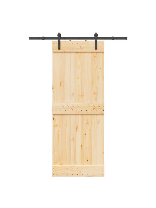 Liukuovi asennustarvikkeineen 80x210 cm täysi mänty