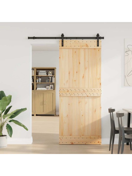 Liukuovi asennustarvikkeineen 85x210 cm täysi mänty