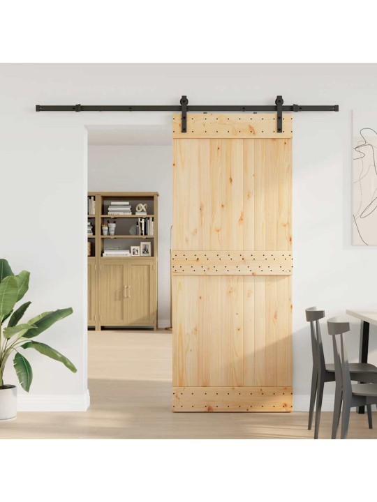 Liukuovi asennustarvikkeineen 85x210 cm täysi mänty