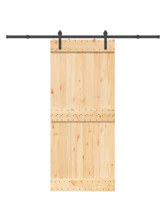 Liukuovi asennustarvikkeineen 90x210 cm täysi mänty