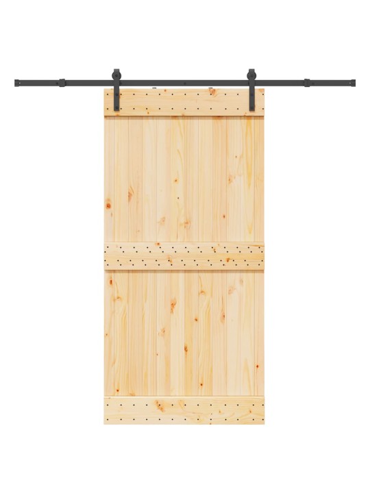Liukuovi asennustarvikkeineen 100x210 cm täysi mänty