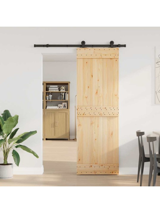Liukuovi asennustarvikkeineen 70x210 cm täysi mänty
