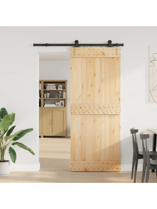 Liukuovi asennustarvikkeineen 85x210 cm täysi mänty
