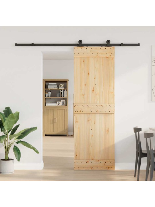 Liukuovi asennustarvikkeineen 70x210 cm täysi mänty